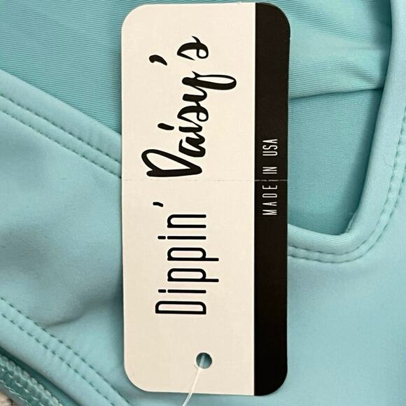 Dippin Daisy’s Swim Top Women’s Sz XL Blue(Crystal) Scuba Material Swimwear NWT - Picture 5 of 11